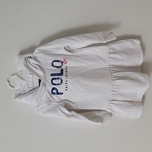 RL Logo Fleece Hoodie Dress, 4T